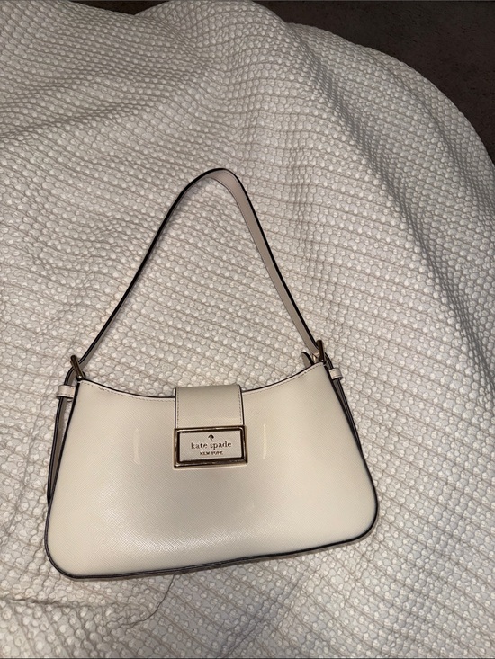 kate spade Handbags - kate spade Cream Saffiano Leather Shoulder Bag with Gold Hardware